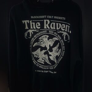 BlackCraft Cult “The Raven” Edgar Allan Poe Hoodie – Medium (M)
